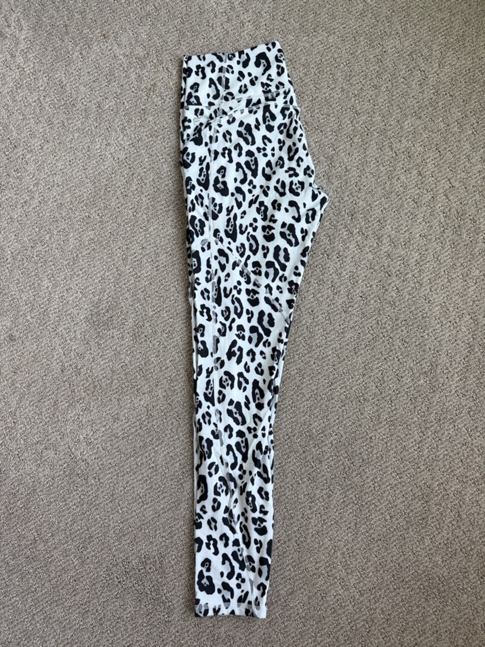 Women’s Fabletics Black and White Leopard Print Leggings
